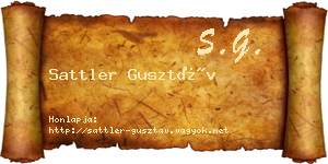 Sattler Gusztáv névjegykártya